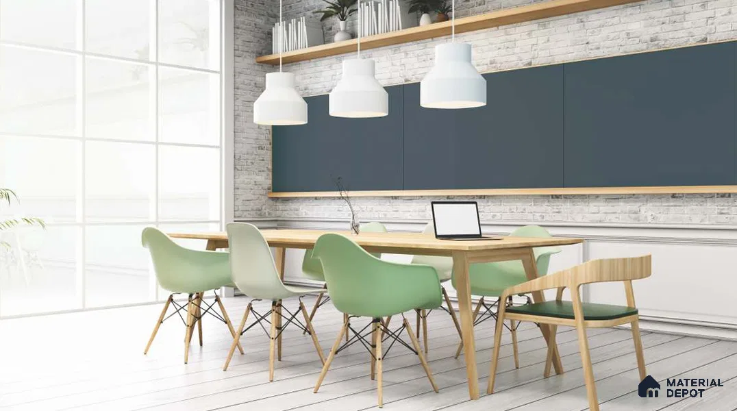 Slate Grey Solid Colors Look LM 19647 8 ft x 4 ft Glossy Finish ASA Laminate - 1.25 mm | Suitable for Living Room, Kitchen, Office