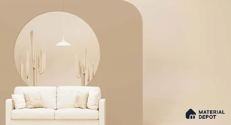 Light Taupe Brown Solid Colors Look LM 19608 8 ft x 4 ft Matte Finish ASA laminate - 1 mm | Suitable for Living Room, Kitchen, Office