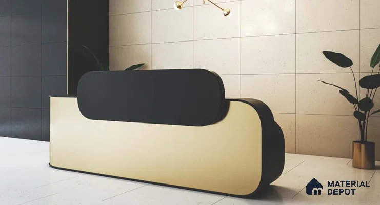Warm Beige Solid Colors Look LM 19661 8 ft x 4 ft Matte Finish ASA Laminate - 1 mm | Suitable for Living Room, Kitchen, Office