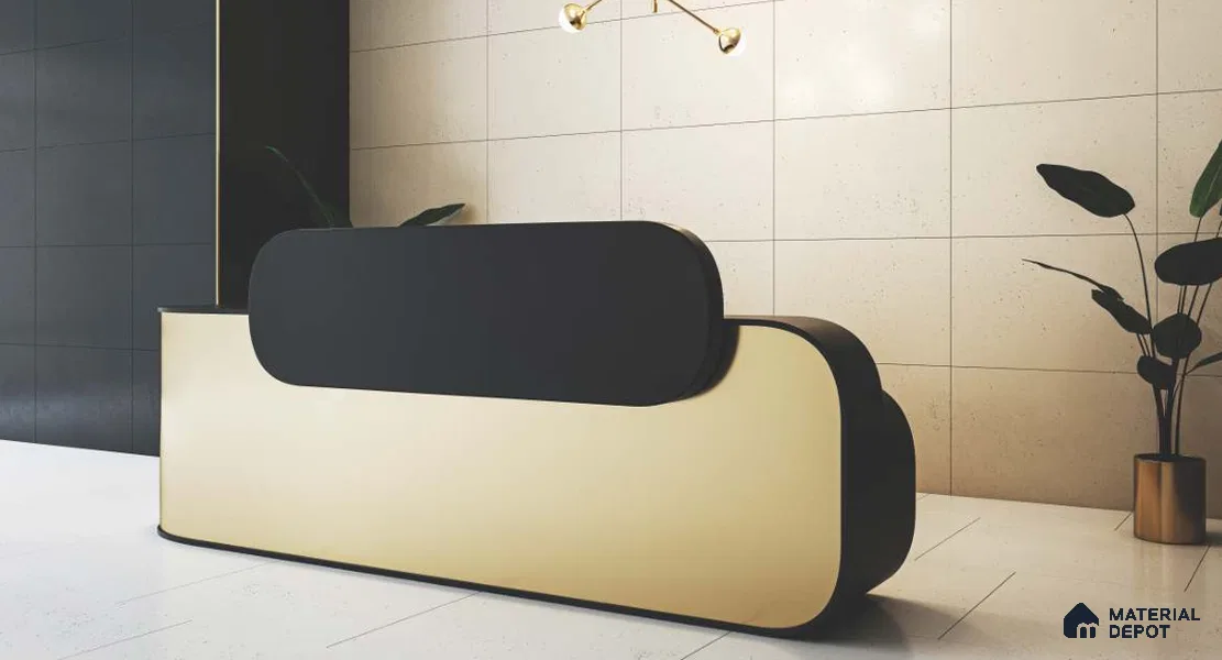 Warm Beige Solid Colors Look LM 19661 8 ft x 4 ft Matte Finish ASA Laminate - 1 mm | Suitable for Living Room, Kitchen, Office