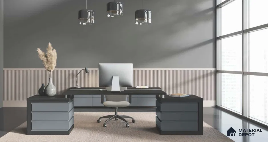 Slate Grey Solid Colors Look LM 21649 8 ft x 4 ft Matte Finish ASA laminate - 1 mm | Suitable for Living Room, Kitchen, Office