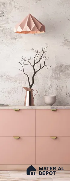 Dusty Pink Solid Colors Look LM 19673 8 ft x 4 ft Matte Finish ASA Laminate - 1 mm | Suitable for Living Room, Kitchen, Office