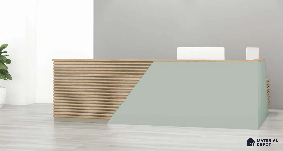 Pale Grey Solid Colors Look LM 19654 8 ft x 4 ft Matte Finish ASA Laminate - 1 mm | Suitable for Living Room, Kitchen, Office