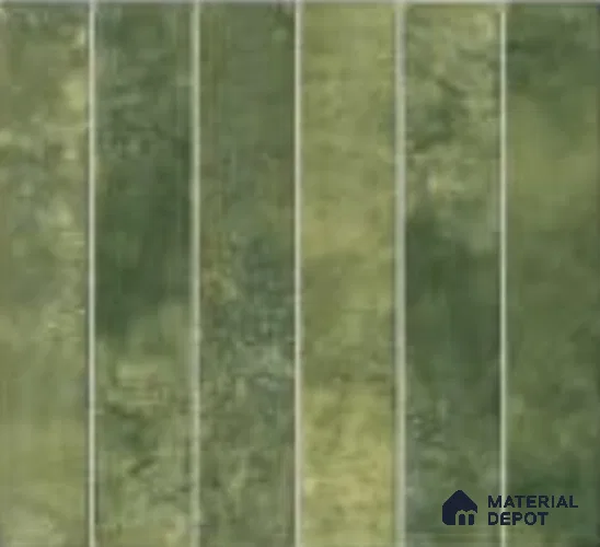 Faux Subway Wall Tile TL 06789 C Bali Rainforest 1 ft x 1 ft Green Ceramic Glossy Finish Tile - 10 mm | Ideal for Bathroom, Kitchen | Please Expect a Slight Variation of Pattern