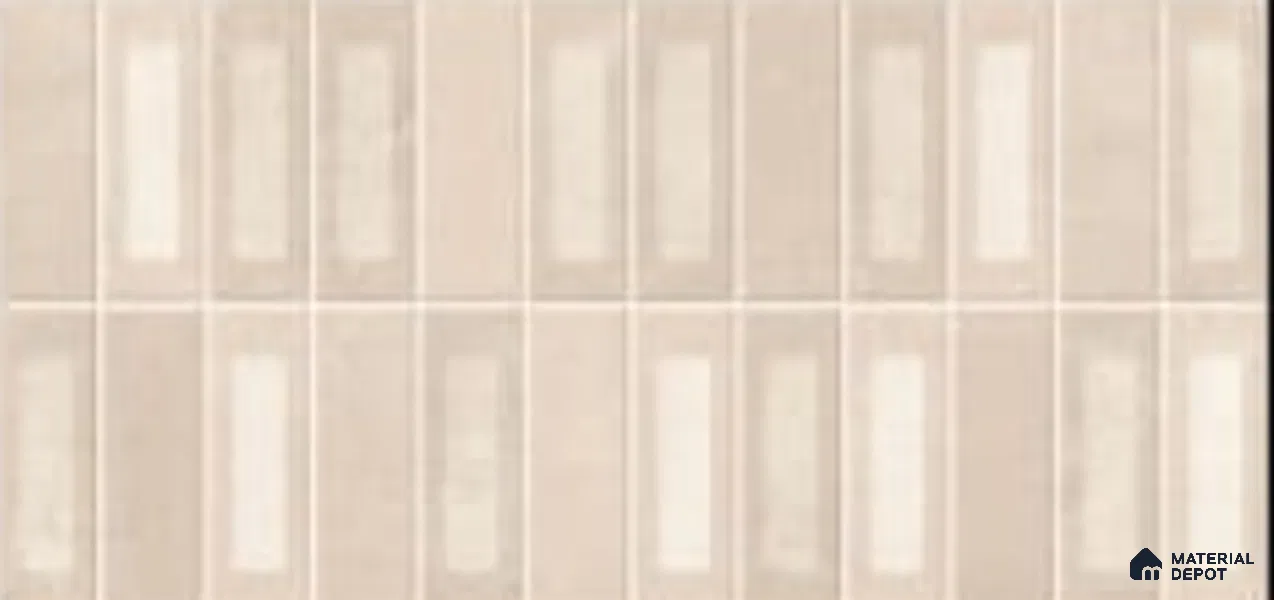 Faux Subway Wall Tile TL 06783 Claystone Beige 2 ft x 1 ft Beige Ceramic Matte Finish Tile - 9 mm | Ideal for Bathroom, Kitchen | Please Expect a Slight Variation of Pattern