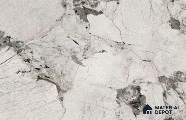 White Marble Look PVC High Gloss Finish UV Marble Polygranite Sheets 8 ft x 4 ft | LM 19524 - 3 mm
