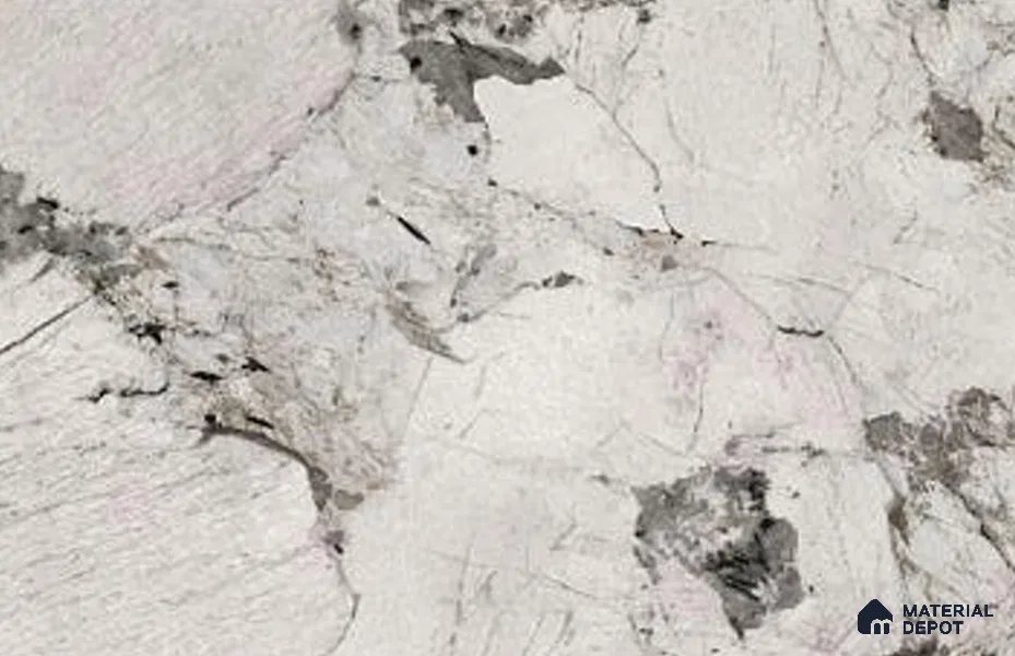 White Marble Look PVC High Gloss Finish UV Marble Polygranite Sheets 8 ft x 4 ft | LM 19524 - 3 mm