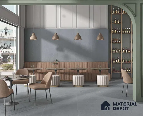 Grey Marble Floor & Wall Tile TL 06715 B Gravier Urban Grey 2 ft x 4 ft Vitrified Carving Matte Finish - 9 mm | 6 Random Design | Suitable for Living Room, Bedroom, Bathroom
