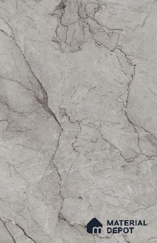 Grey Marble Floor & Wall Tile TL 06745 B Gravier Mirage Grey 800x1600 mm Vitrified Glossy Finish - 9 mm |  | Suitable for Living Room, Bedroom, Bathroom