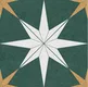 A close-up of a Moroccan Wall & Floor Tile TL 06675 C Riga 1 ft x 1 ft Green Ceramic Glue Matte Finish Tile - 9 mm | Ideal for Living Room, Bathroom, Kitchen with a Matte finish available at Material Depot in Bangalore