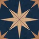 A close-up of a Moroccan Wall & Floor Tile TL 06675 Riga 1 ft x 1 ft Blue Ceramic Glue Matte Finish Tile - 9 mm | Ideal for Living Room, Bathroom, Kitchen with a Matte finish available at Material Depot in Bangalore