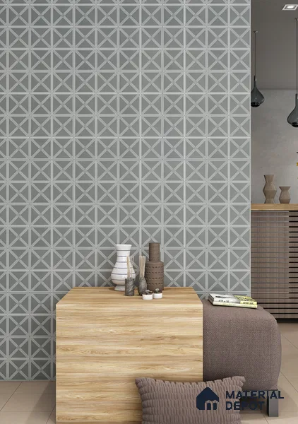 Moroccan Wall & Floor Tile TL 06681 C Zenit 1 ft x 1 ft Grey Ceramic Glue Matte Finish Tile - 9 mm | Suitable for Bathroom, Kitchen, Balcony | Please Expect a Slight Variation of Pattern