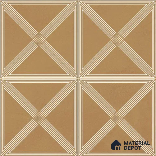 Moroccan Wall & Floor Tile TL 06681 Zenit 1 ft x 1 ft Brown Ceramic Glue Matte Finish Tile - 9 mm | Suitable for Bathroom, Kitchen, Balcony | Please Expect a Slight Variation of Pattern