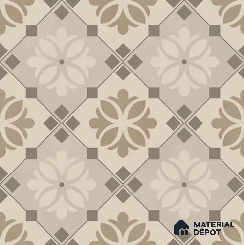 Moroccan Wall & Floor Tile TL 06665 B Aceo 1 ft x 1 ft Brown Ceramic Glue Matte Finish Tile - 9 mm | Suitable for Bathroom, Kitchen, Balcony | Please Expect a Slight Variation of Pattern