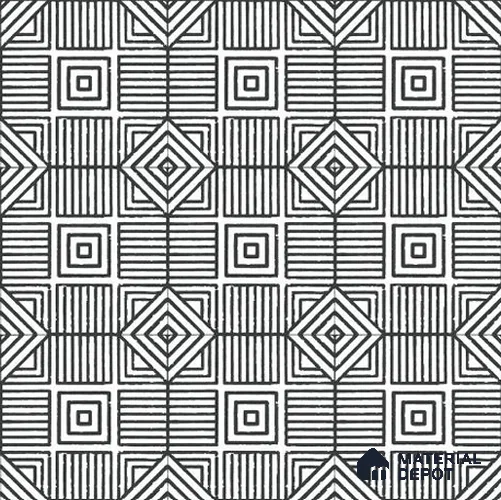 Moroccan Wall & Floor Tile TL 06668 Portland 1 ft x 1 ft White Ceramic Glue Matte Finish Tile - 9 mm | Suitable for Bathroom, Kitchen, Balcony | Please Expect a Slight Variation of Pattern