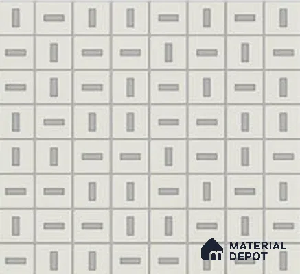 Moroccan Wall Tile TL 06788 Coconut Drift 1 ft x 1 ft White Ceramic Matte Finish Tile - 10 mm | Suitable for Bathroom, Kitchen, Accent/Feature Wall | Please Expect a Slight Variation of Pattern