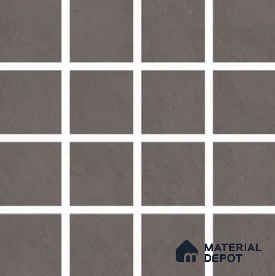 Stone Floor Tile TL 06833 E Petra Nero 2 ft x 2 ft Matte Finish Vitrified Tile - 9 mm | 16 Random Design  | Suitable For Bathroom, Terrace & Balcony
