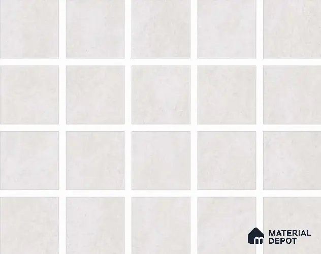 White Stone Floor & Wall Tile TL 06834 Lustra Canyon Drift 2 ft x 2 ft Vitrified Carving Matte Finish - 9 mm | Suitable for Living Room, Bedroom, Bathroom