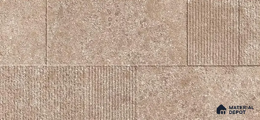 Brown Highlighter Wall Tile TL 06753 B Gravier Summit Glow Etch 800x1600 mm Vitrified Carving Matte Finish - 9 mm | 4 Random Design | Suitable for Living Room, Bedroom, Bathroom