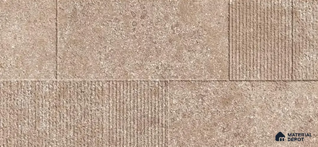 Brown Highlighter Wall Tile TL 06753 B Gravier Summit Glow Etch 800x1600 mm Vitrified Carving Matte Finish - 9 mm | 4 Random Design | Suitable for Living Room, Bedroom, Bathroom