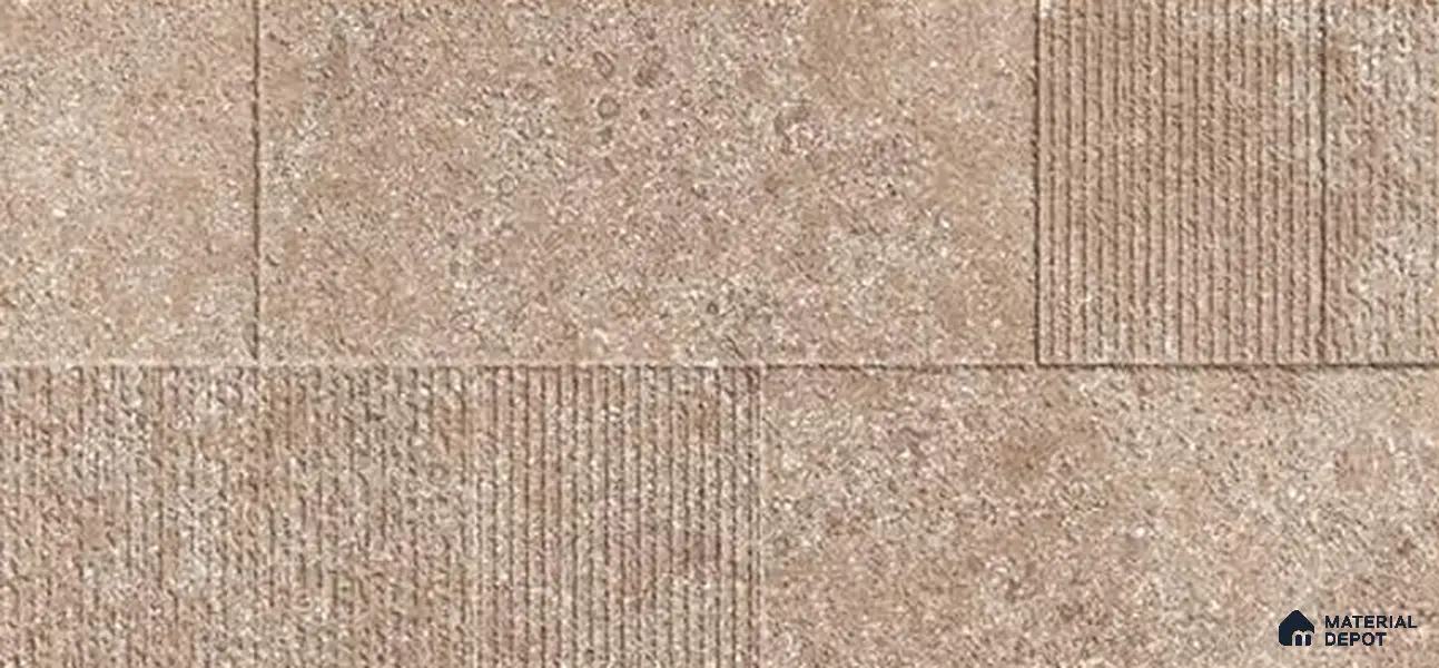 Brown Highlighter Wall Tile TL 06753 B Gravier Summit Glow Etch 800x1600 mm Vitrified Carving Matte Finish - 9 mm | 4 Random Design | Suitable for Living Room, Bedroom, Bathroom