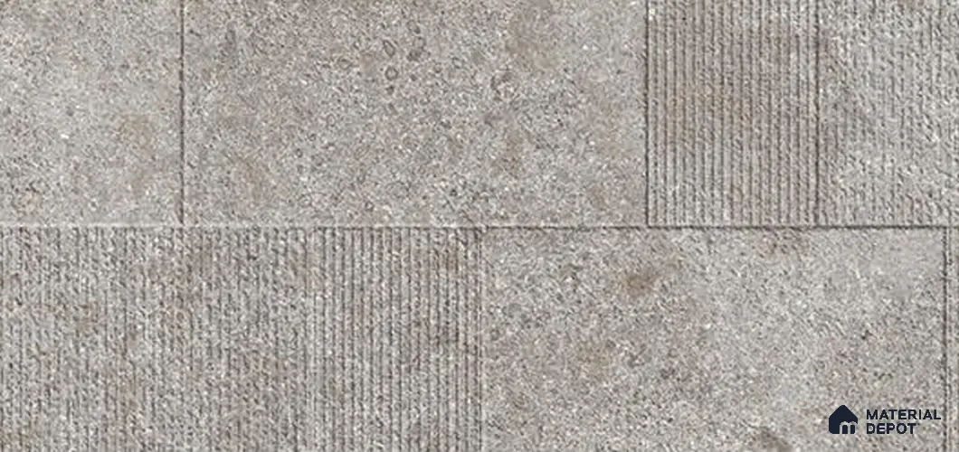 Grey Highlighter Wall Tile TL 06753 J Gravier Summit Smoke Etch 5.2 ft x 2.6 ft Vitrified Carving Matte Finish - 9 mm | 4 Random Design | Suitable for Living Room, Bedroom, Bathroom