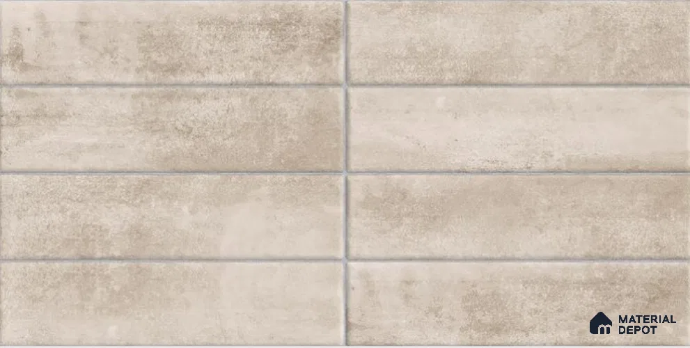 Stone Wall Tile TL 06780 Artisan Cream 2 ft x 1 ft Beige Ceramic Glossy Finish Tile - 9 mm | Ideal for Living Room, Bathroom, Kitchen