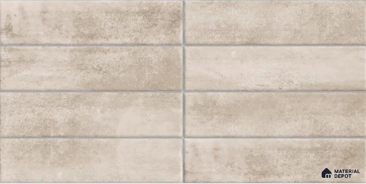 Stone Wall Tile TL 06780 Artisan Cream 2 ft x 1 ft Beige Ceramic Glossy Finish Tile - 9 mm | Ideal for Living Room, Bathroom, Kitchen