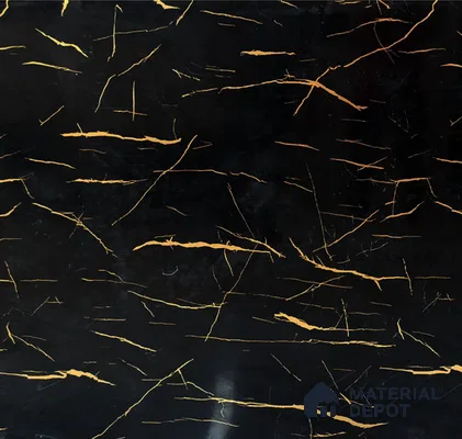 Black Marble Look UPVC High Gloss Finish UV Marble Polygranite Sheets 8 ft x 4 ft | LM 19542 - 3 mm
