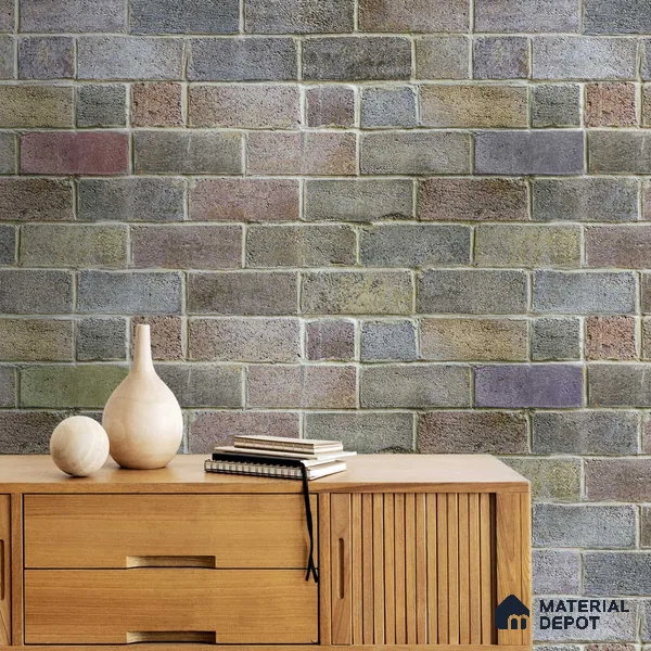 3D Natural Brick Look Wallpaper for Walls Atarangi Series Soft Feel(Customised Wallpaper)