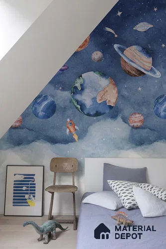 A77201 | 2.8 Meter x 62.59 Inches Space Look Wallpaper - 47.92 Sq. Ft.