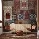 A close-up of aAalishan Exquisite Indian Carpet Design Silk Metallic Wallpaper for Walls with a finish available at Material Depot in Bangalore