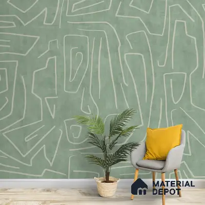 700911 - Abstract Design Wallpaper, Green Textured Background, Customised Indrani Series Soft Feel Abstract Design (Customised Size Wallpaper )