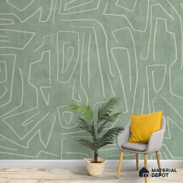 700911 - Abstract Design Wallpaper, Green Textured Background, Customised Indrani Series Soft Feel Abstract Design (Customised Size Wallpaper )