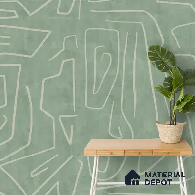 700911 - Abstract Design Wallpaper, Green Textured Background, Customised Indrani Series Soft Feel Abstract Design (Customised Size Wallpaper )