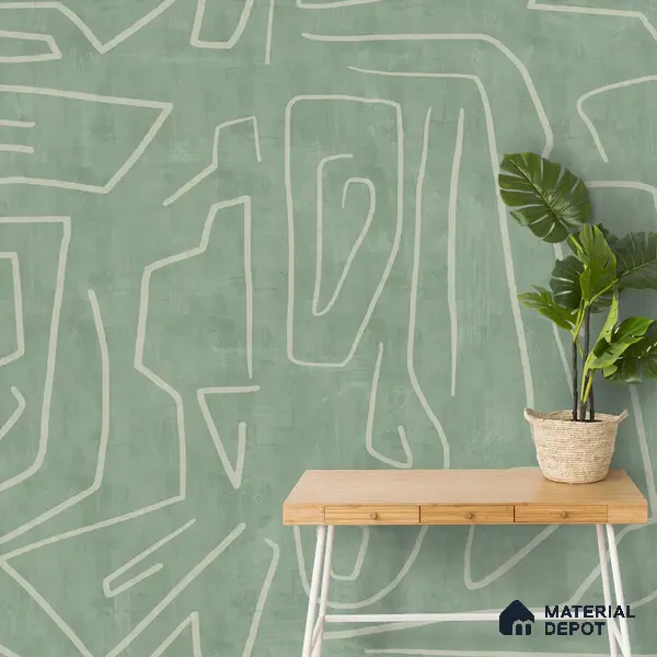 700911 - Abstract Design Wallpaper, Green Textured Background, Customised Indrani Series Soft Feel Abstract Design (Customised Size Wallpaper )