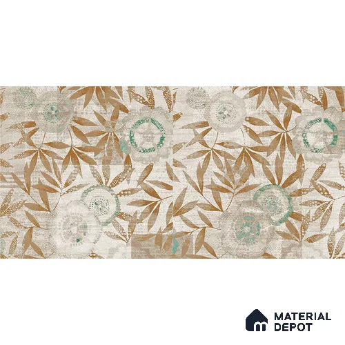 Abstract Wallpaper Pattern Using Orange Leaves Indrani Series Handmade Abstract Design (Customised Size Wallpaper )