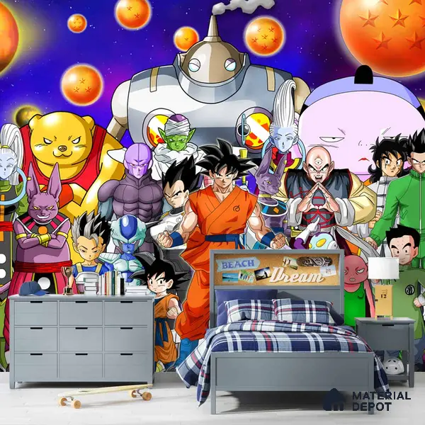 Anime Dragon Ball Z Wallpaper for Walls Sparkla N Shine Series Canvas Entertainment Design (Customised Size Wallpaper)