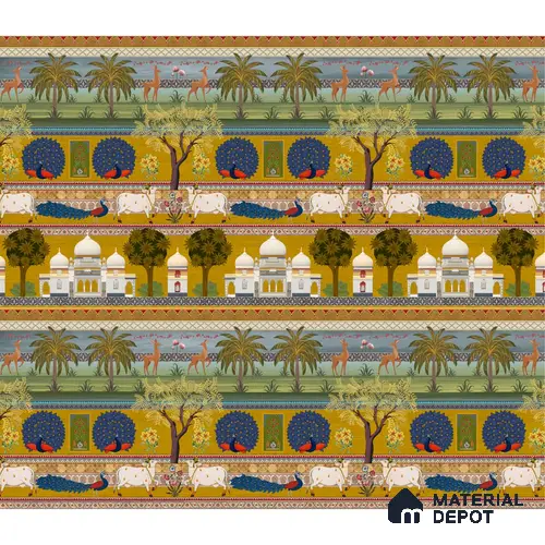 Bageecha Indian Garden Wallpaper Customised Sukoon Series Handmade Patterned Design (Customised Size Wallpaper)