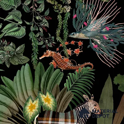 Brasil, A Fascinating Colorful Tropical Wallpaper Sukoon Series Canvas Tropical Design (Customised Size Wallpaper)