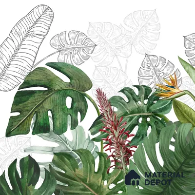 701511 - Charm, Nature Theme Based Tropical Wallpaper, Customised Indrani Series Soft Feel Tropical Design (Customised Size Wallpaper )