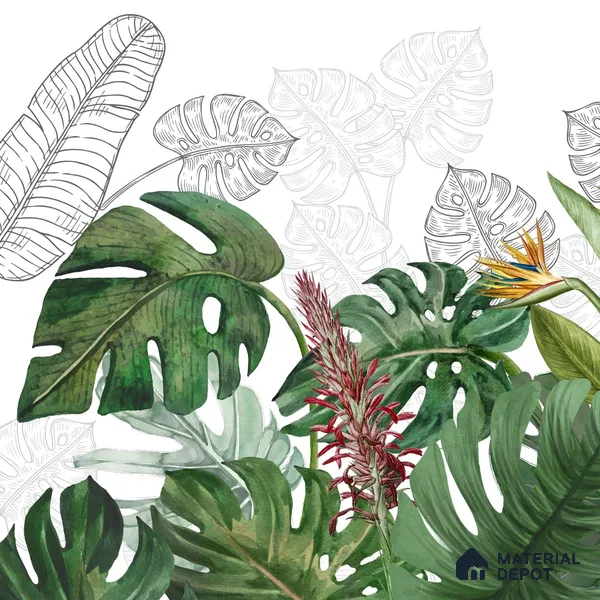 701511 - Charm, Nature Theme Based Tropical Wallpaper, Customised Indrani Series Soft Feel Tropical Design (Customised Size Wallpaper )