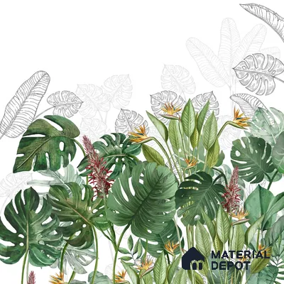 701511 - Charm, Nature Theme Based Tropical Wallpaper, Customised Indrani Series Soft Feel Tropical Design (Customised Size Wallpaper )