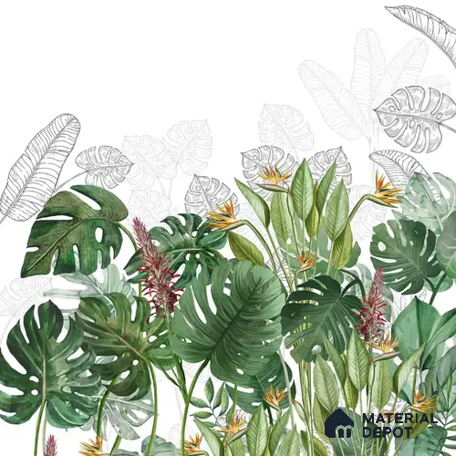 701511 - Charm, Nature Theme Based Tropical Wallpaper, Customised Indrani Series Soft Feel Tropical Design (Customised Size Wallpaper )
