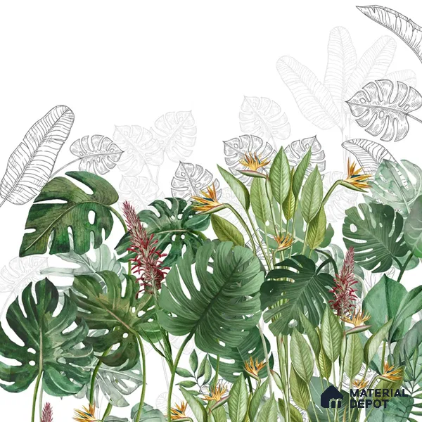 701511 - Charm, Nature Theme Based Tropical Wallpaper, Customised Indrani Series Soft Feel Tropical Design (Customised Size Wallpaper )