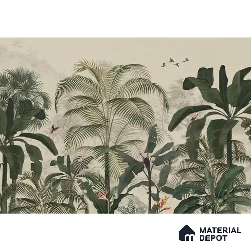 Coastal Life, Tropical Theme Wallpaper, Customised Sukoon Series Canvas Tropical Design (Customised Size Wallpaper)