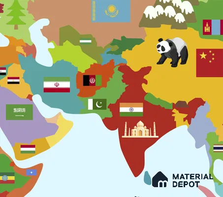 Cute World Map for Kids Room, Young Kids Bedroom Wallpapers Sparkla N Shine Series Soft Feel Map Design (Customised Size Wallpaper)