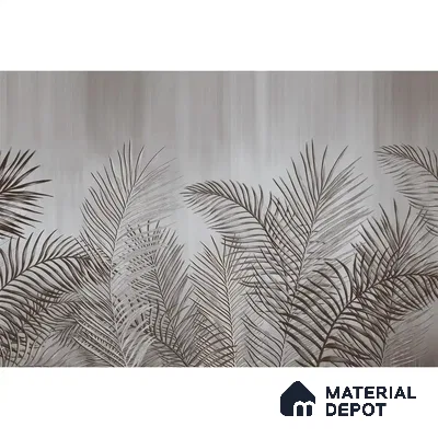 Dark Tropical Leaves in Textured Background Soft Feel (Customised Wallpaper)
