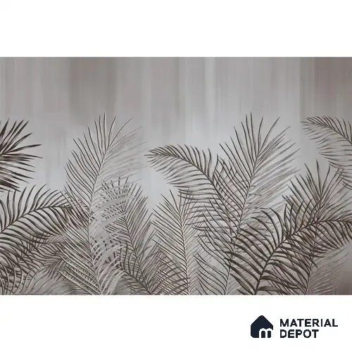 Dark Tropical Leaves in Textured Background Handmade (Customised Wallpaper)