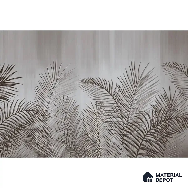 Dark Tropical Leaves in Textured Background Soft Feel (Customised Wallpaper)